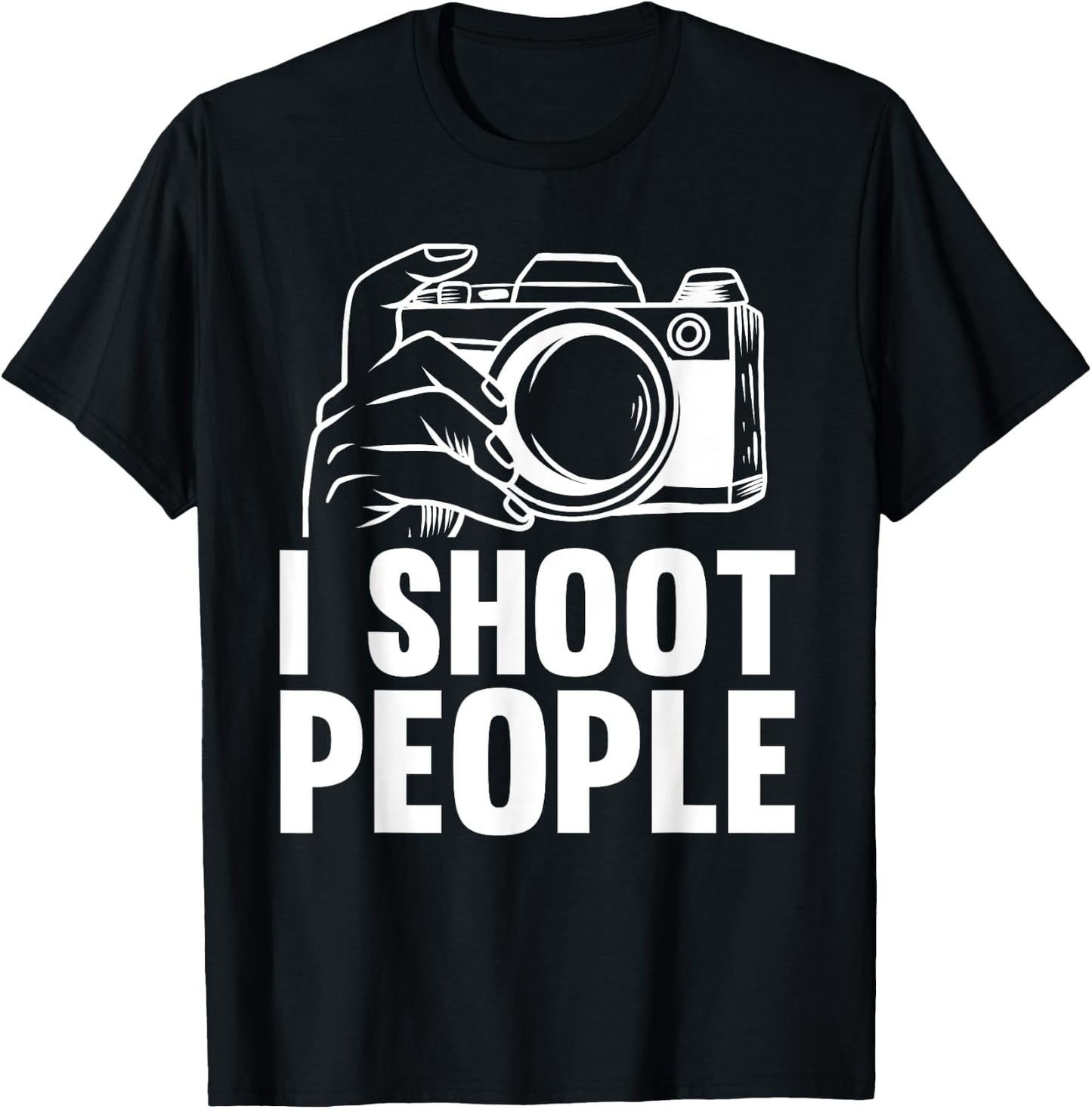 Funny Photographer Art Men Women Camera Photography Lover T-Shirt - T-Shirt | Black