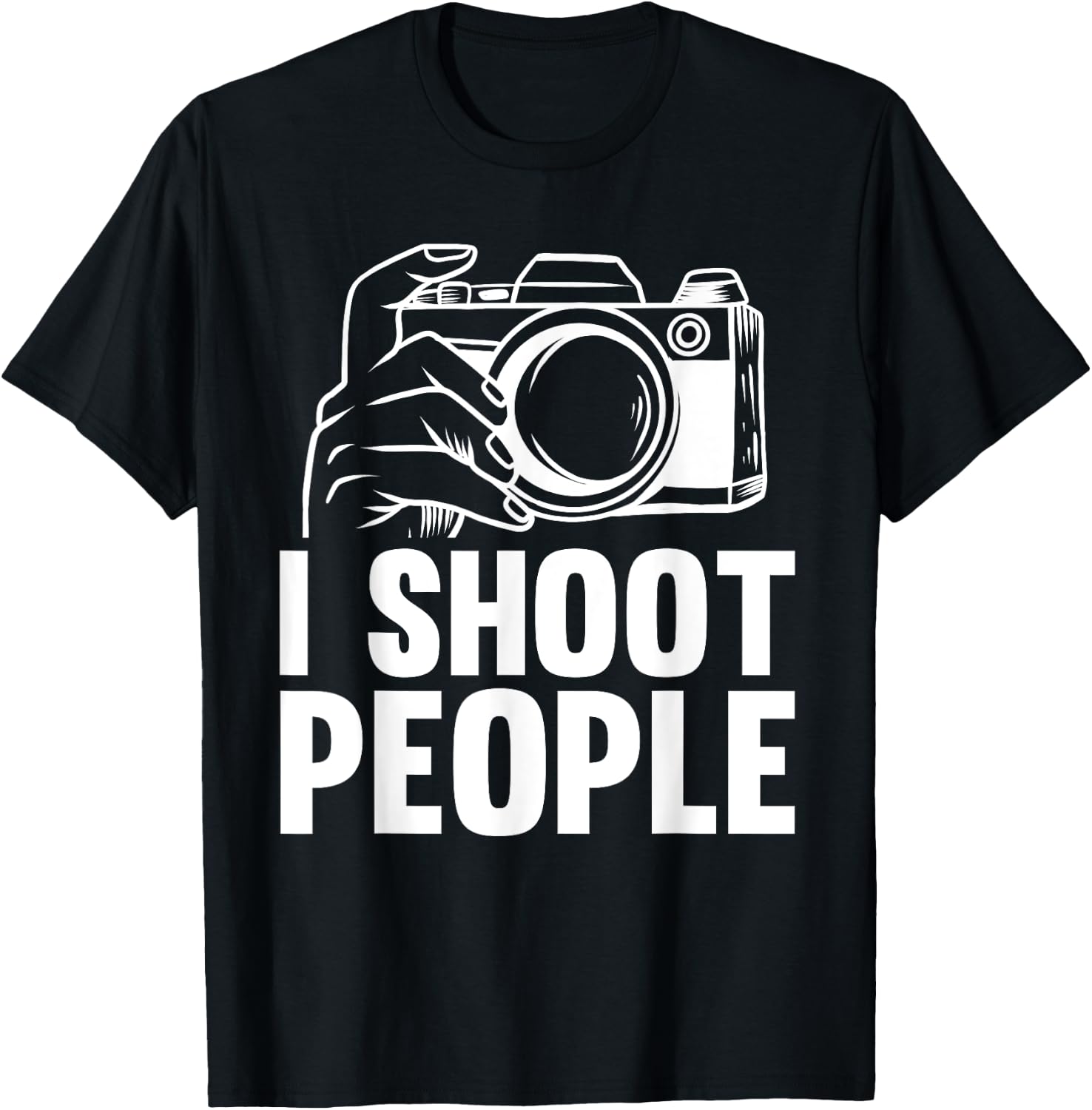 Funny Photographer Art Men Women Camera Photography Lover T-Shirt - T-Shirt | Black