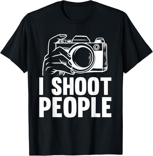 Funny Photographer Art Men Women Camera Photography Lover T-Shirt - T-Shirt | Black
