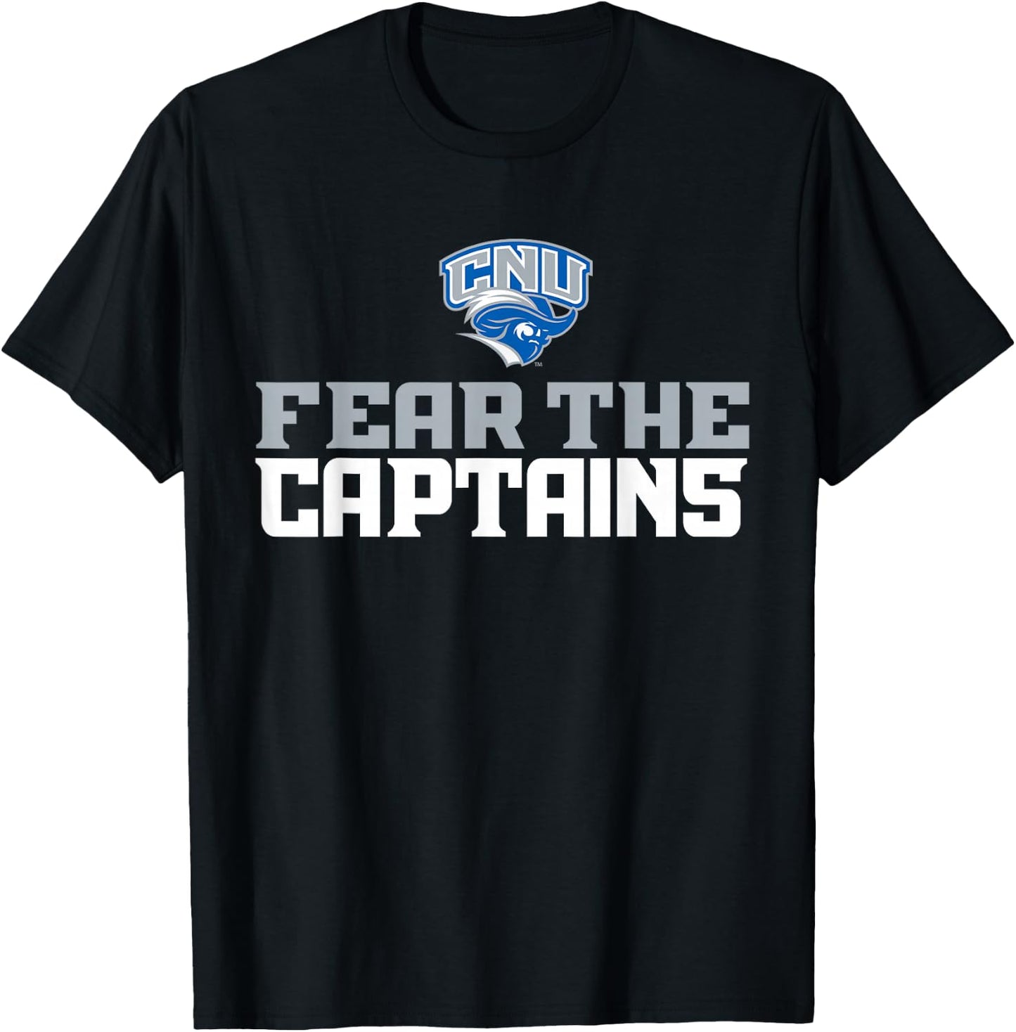 License Champs | Men's Blue Christopher Newport Captains NCAA T-Shirt - T-Shirt | Black