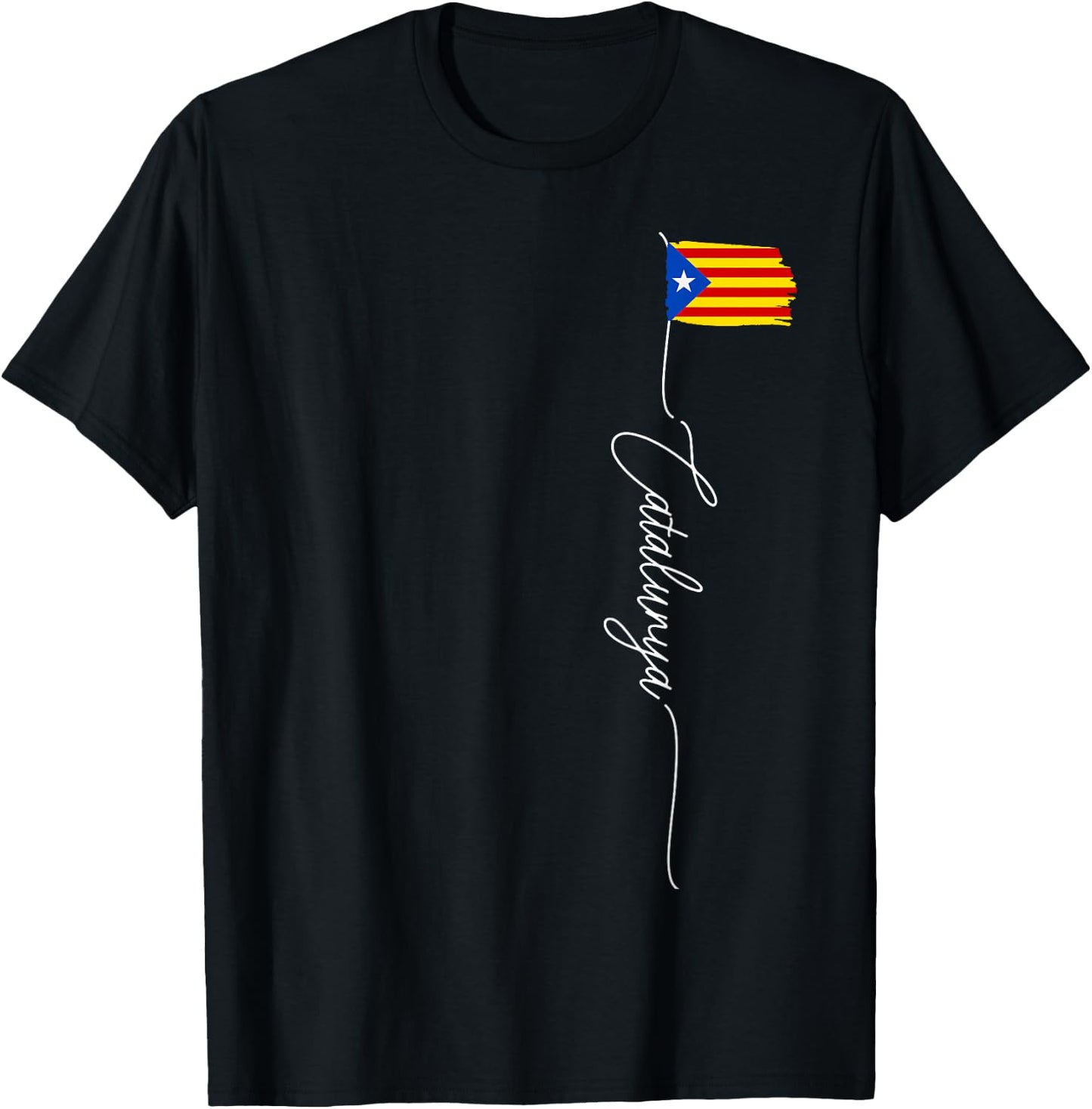 Catalonia, Bandera de Catalunya, Catalonian Flag T-Shirt - T-Shirt | Black