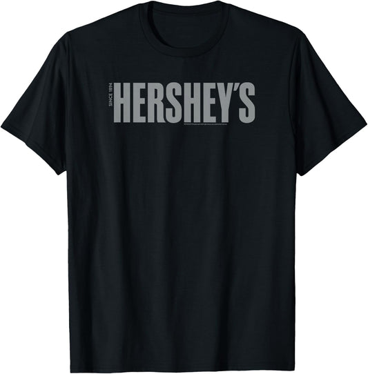 Hershey's Since 1894 Classic Silver Logo Distressed T-Shirt - T-Shirt | Black