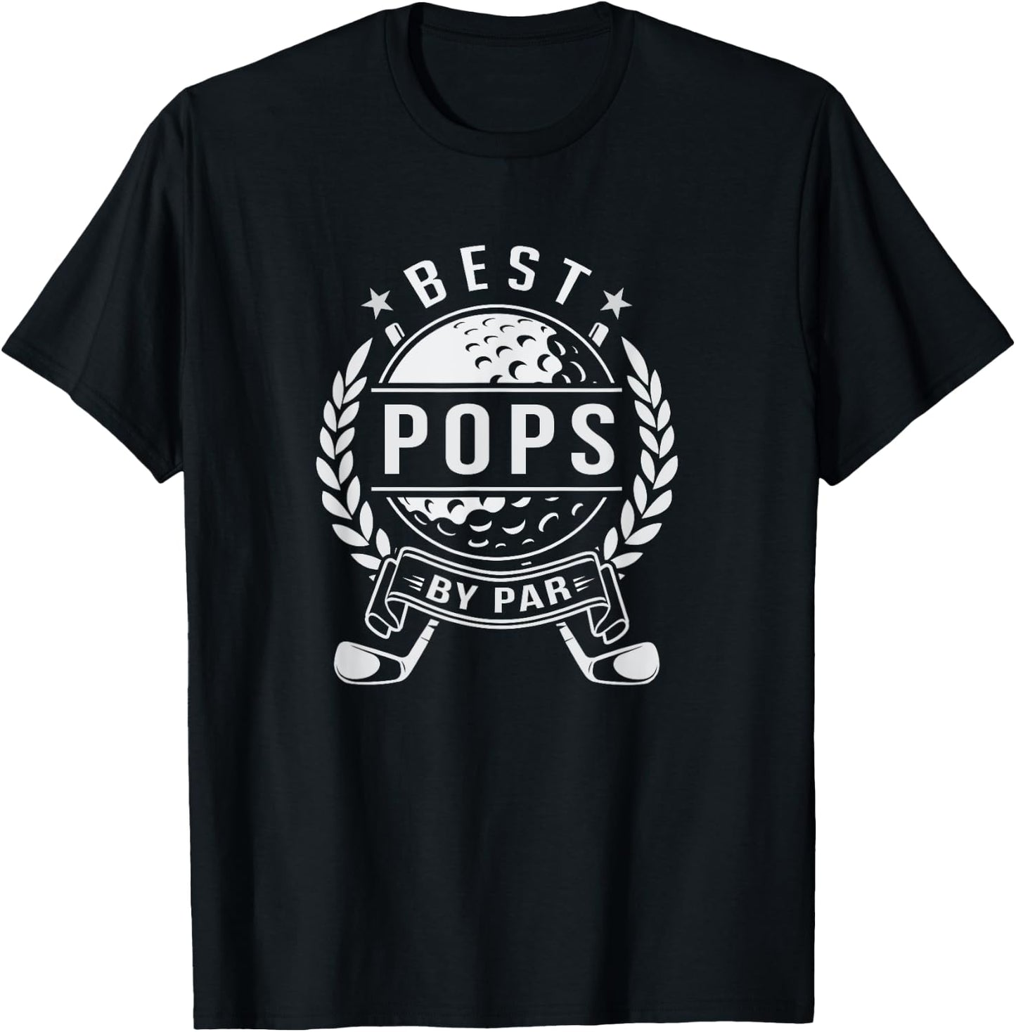 Pops The Best By Par Golf Father's Day T-Shirt - T-Shirt | Black