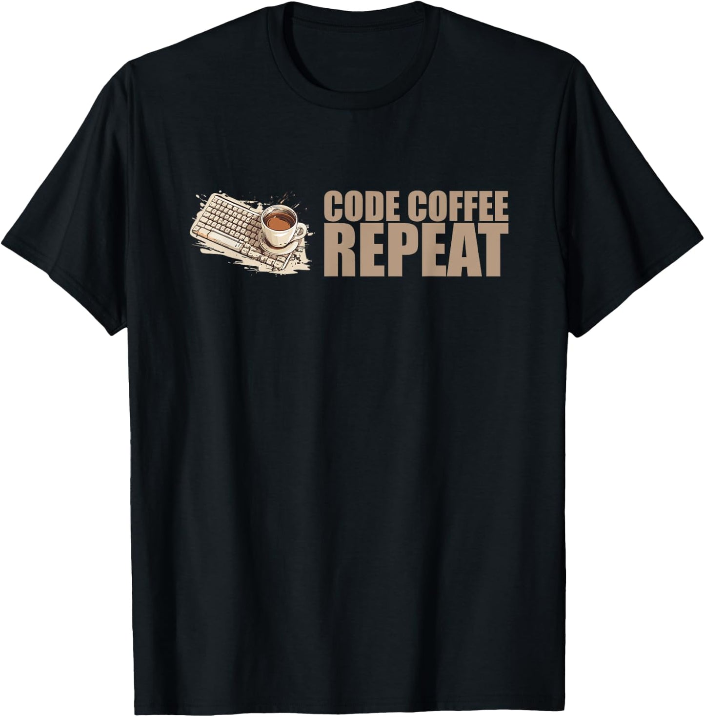 Caffeine Coder Software Developer Engineer Coffee Programmer T-Shirt - T-Shirt | Black