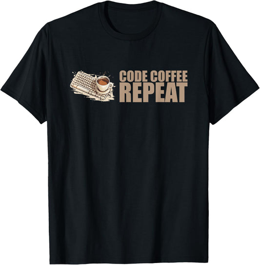 Caffeine Coder Software Developer Engineer Coffee Programmer T-Shirt - T-Shirt | Black