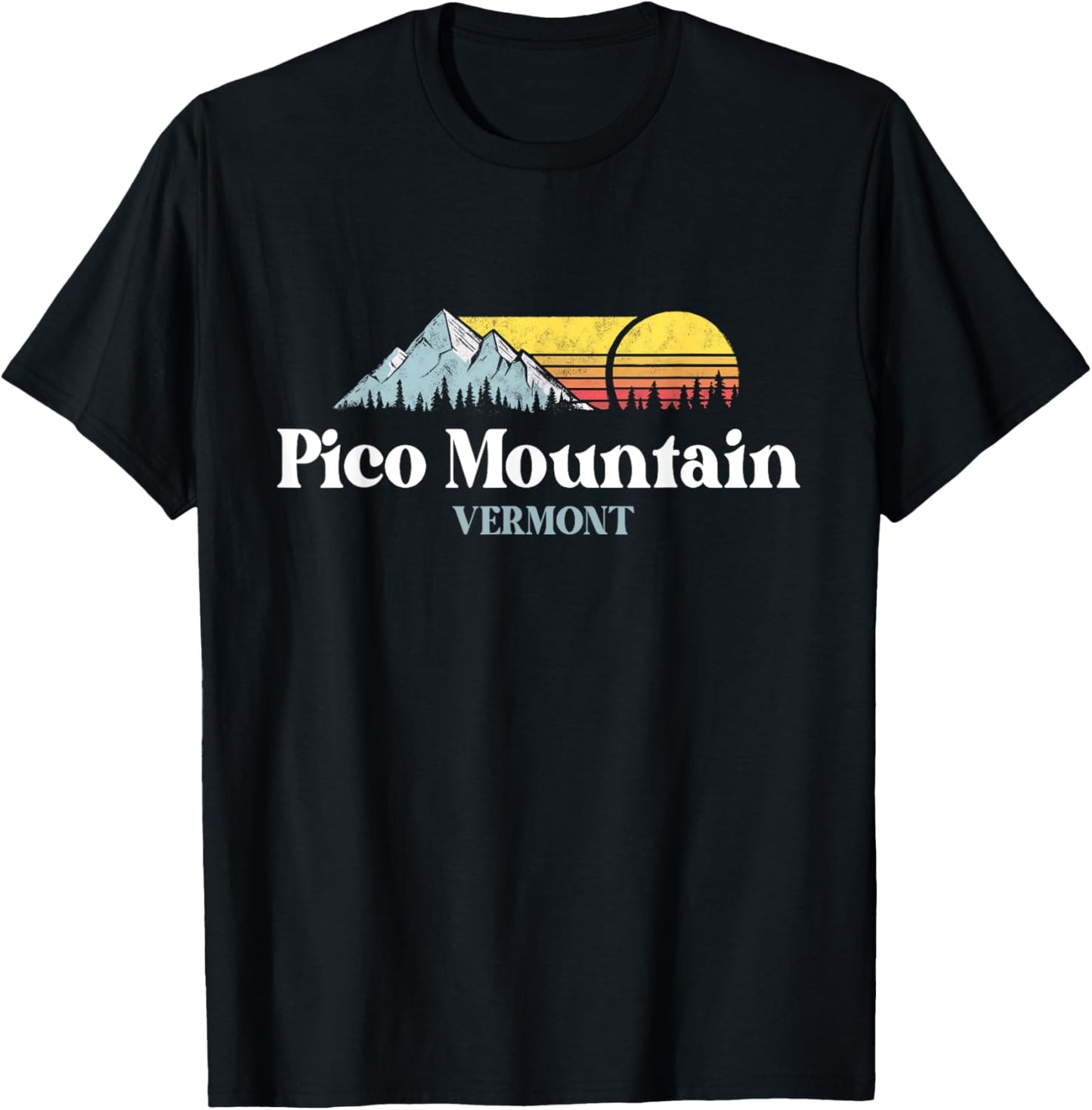 Pico Mountain VERMONT Ski Snowboarding Hiking Trip T-Shirt - T-Shirt | Black