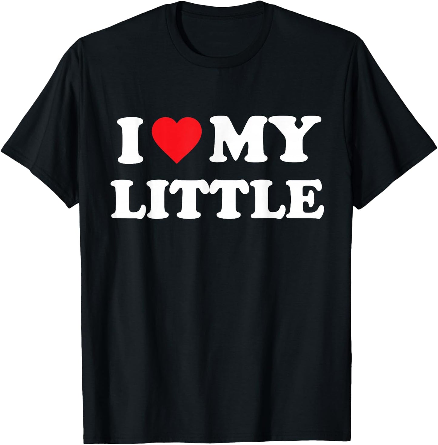 I Heart My Little Funny Matching Little Big Sorority T-Shirt - T-Shirt | Black