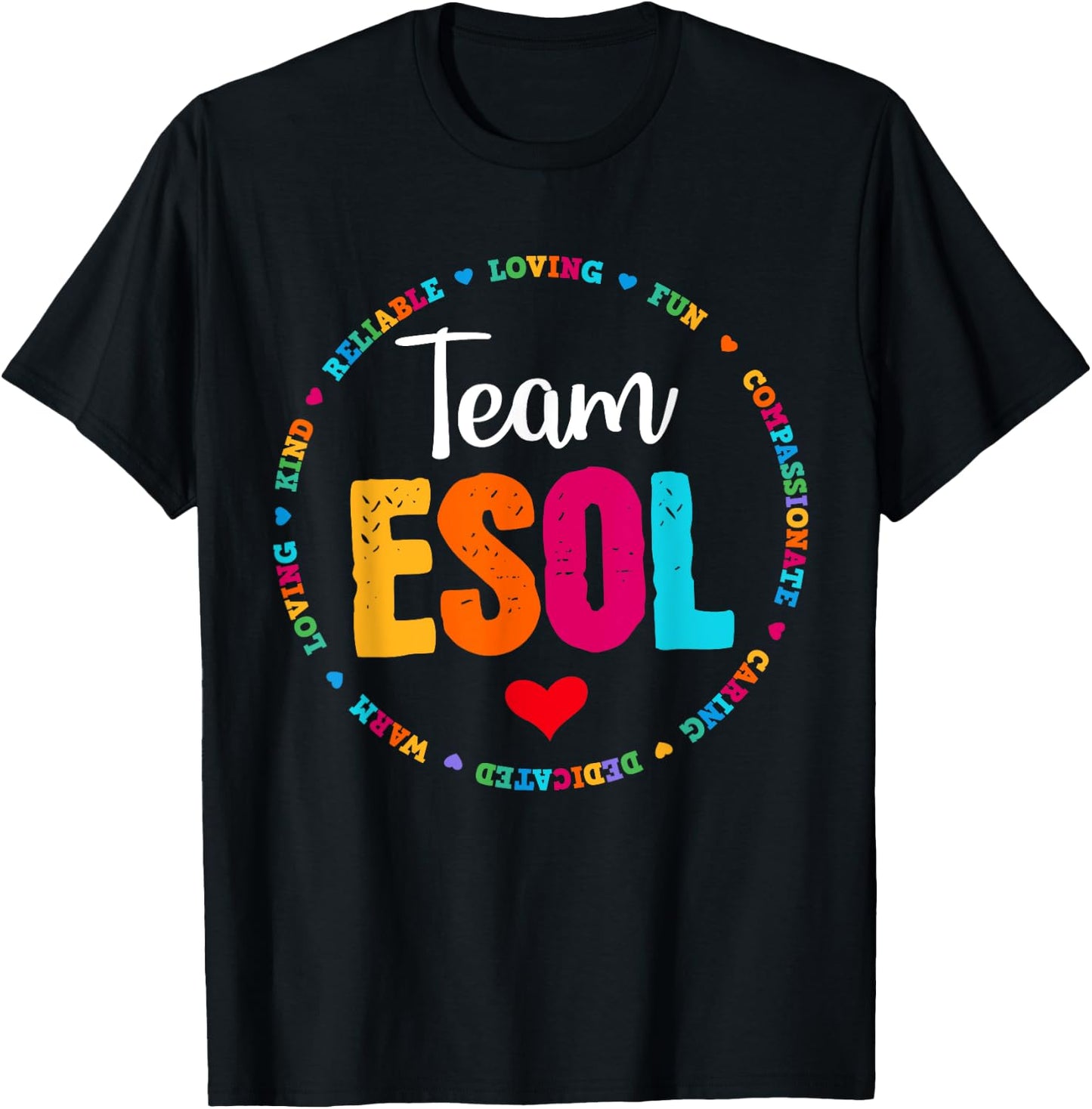 Back to school Teachers Crew Students - Team ESOL Teacher T-Shirt - T-Shirt | Black