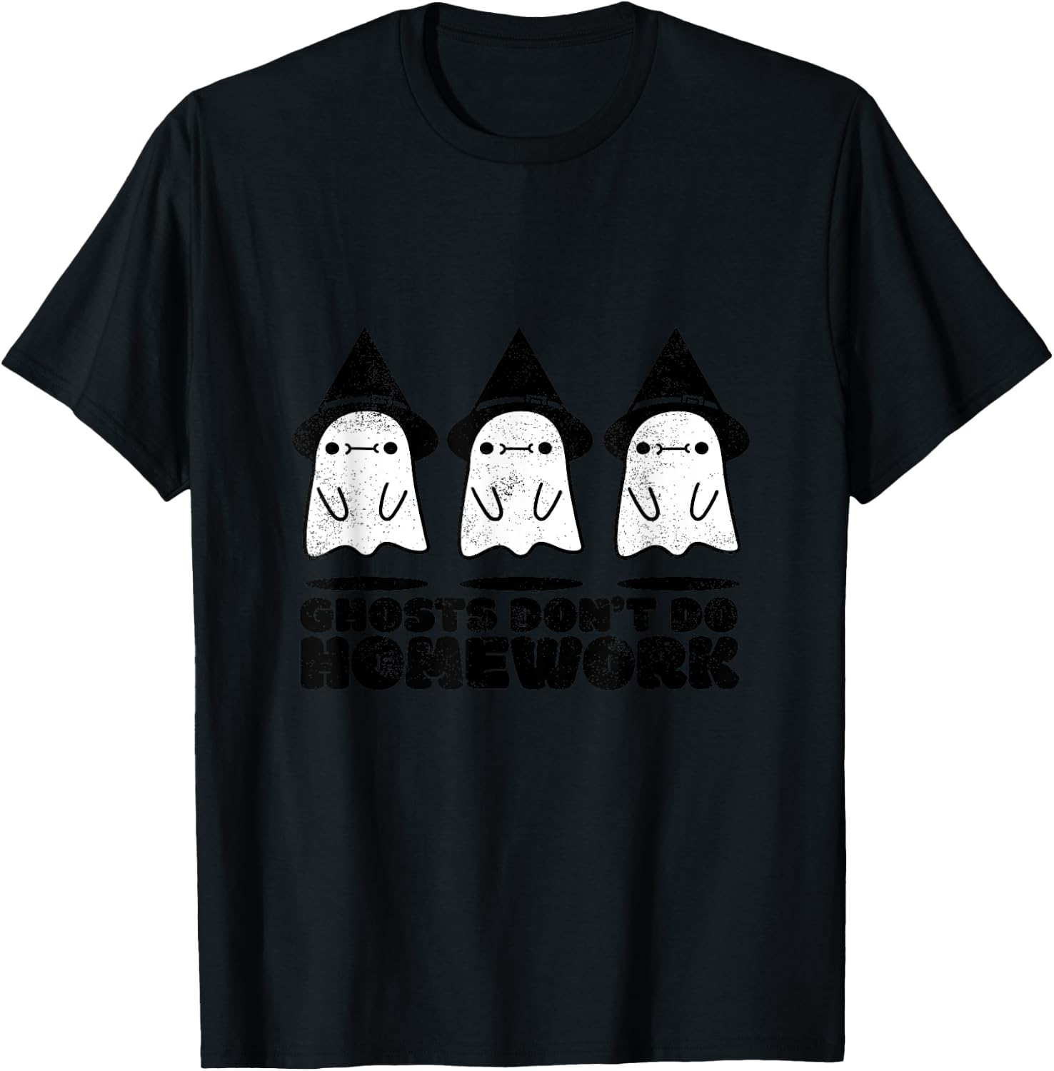 Halloween - Ghost Don't Do Homework T-Shirt - T-Shirt | Black