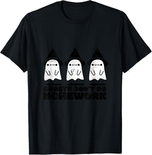 Halloween - Ghost Don't Do Homework T-Shirt - T-Shirt | Black