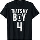 That's My Boy Football Number #4 T-Shirt - T-Shirt | Black