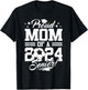 Proud Mom Of A 2024 Senior Graduate Soccer Ball T-Shirt - T-Shirt | Black