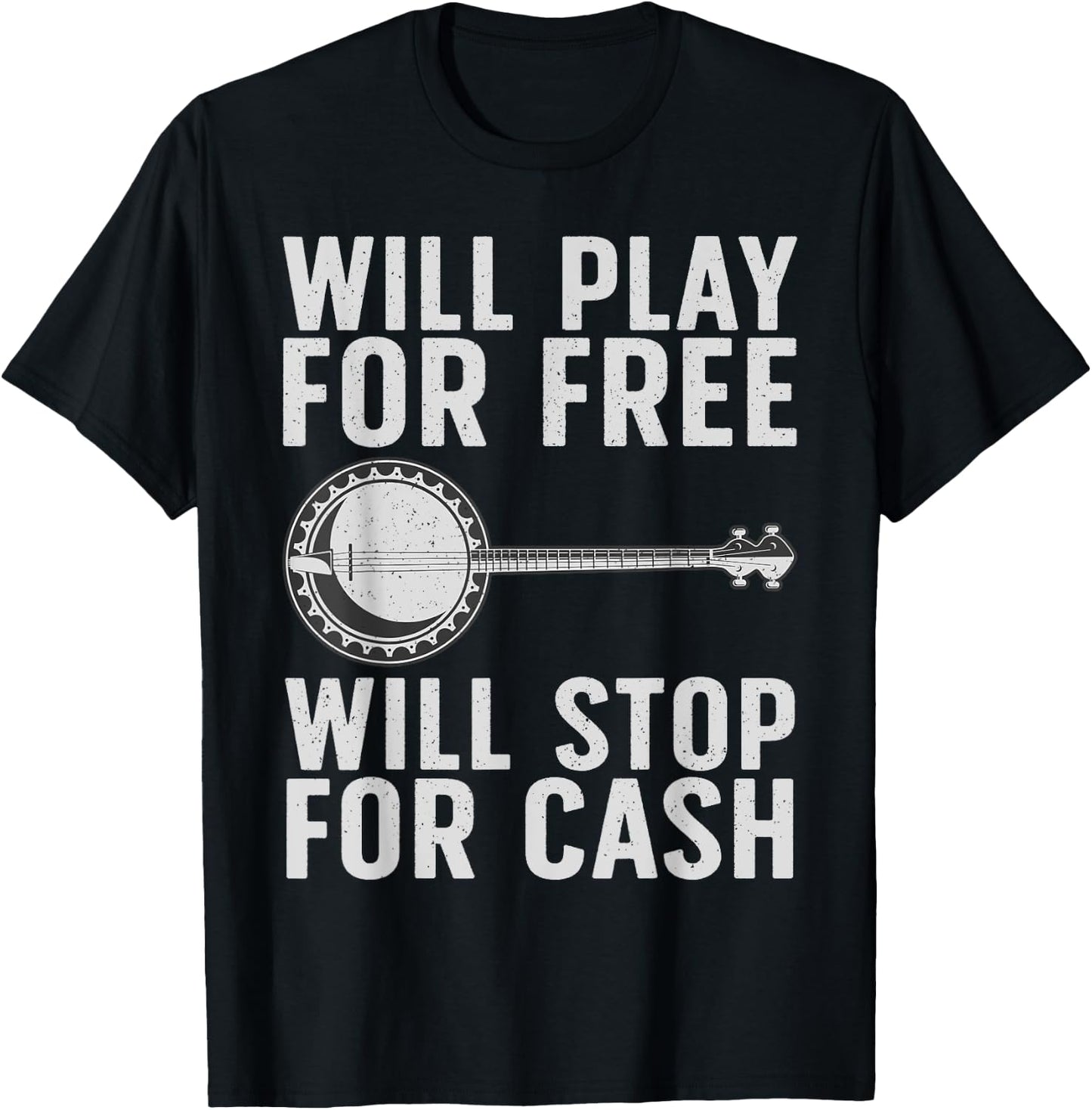 Funny Banjo Art Women Banjo Musical Instrument Lover T-Shirt - T-Shirt | Black