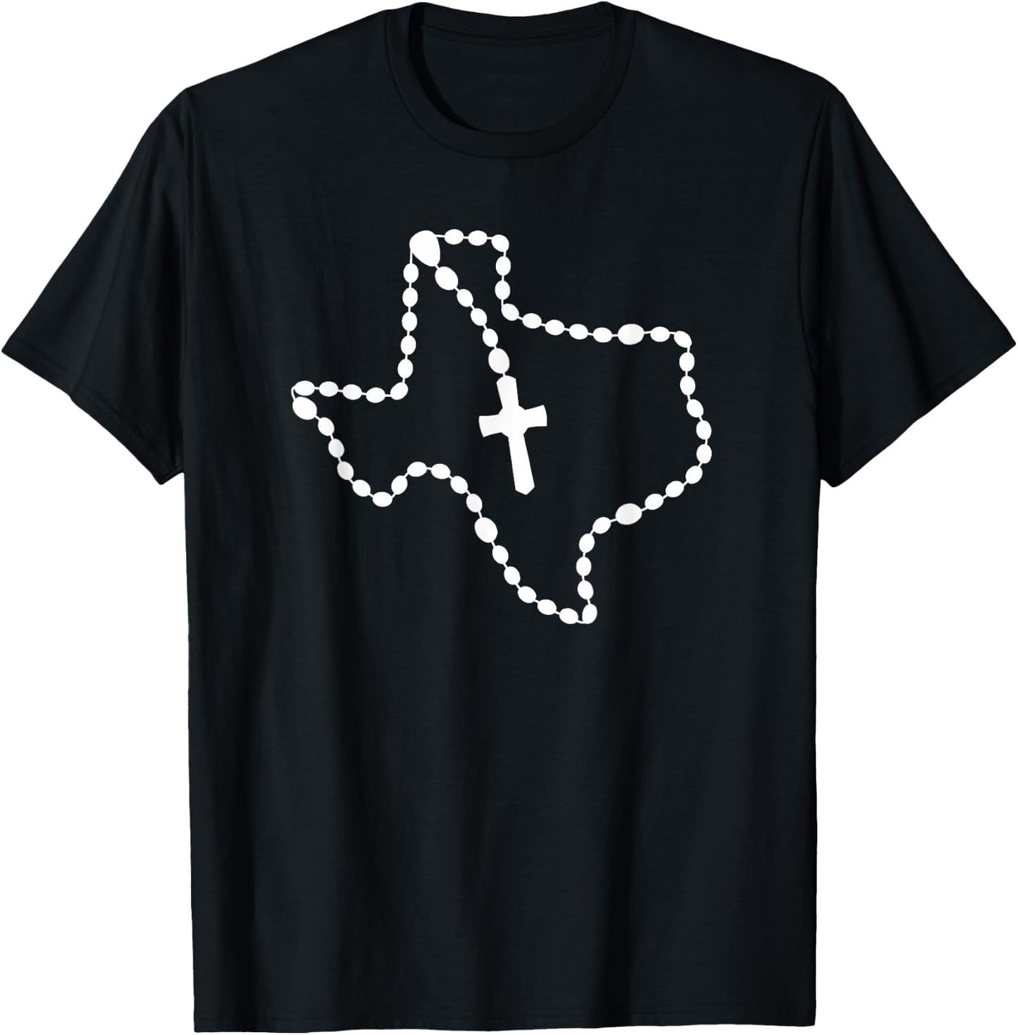 Texas Rosary Catholic T-Shirt - T-Shirt | Black