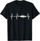 Yellowtail Heartbeat For Saltwater Fish Fishing Lovers T-Shirt - T-Shirt | Black