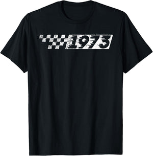 50 Year Old Vintage Race Car 1973 50th Birthday Party T-Shirt - T-Shirt | Black