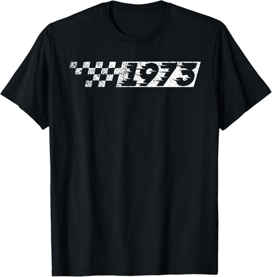 50 Year Old Vintage Race Car 1973 50th Birthday Party T-Shirt - T-Shirt | Black