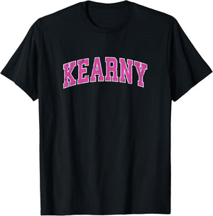 Kearny New Jersey NJ Vintage Sports Design Pink Design T-Shirt - T-Shirt | Black