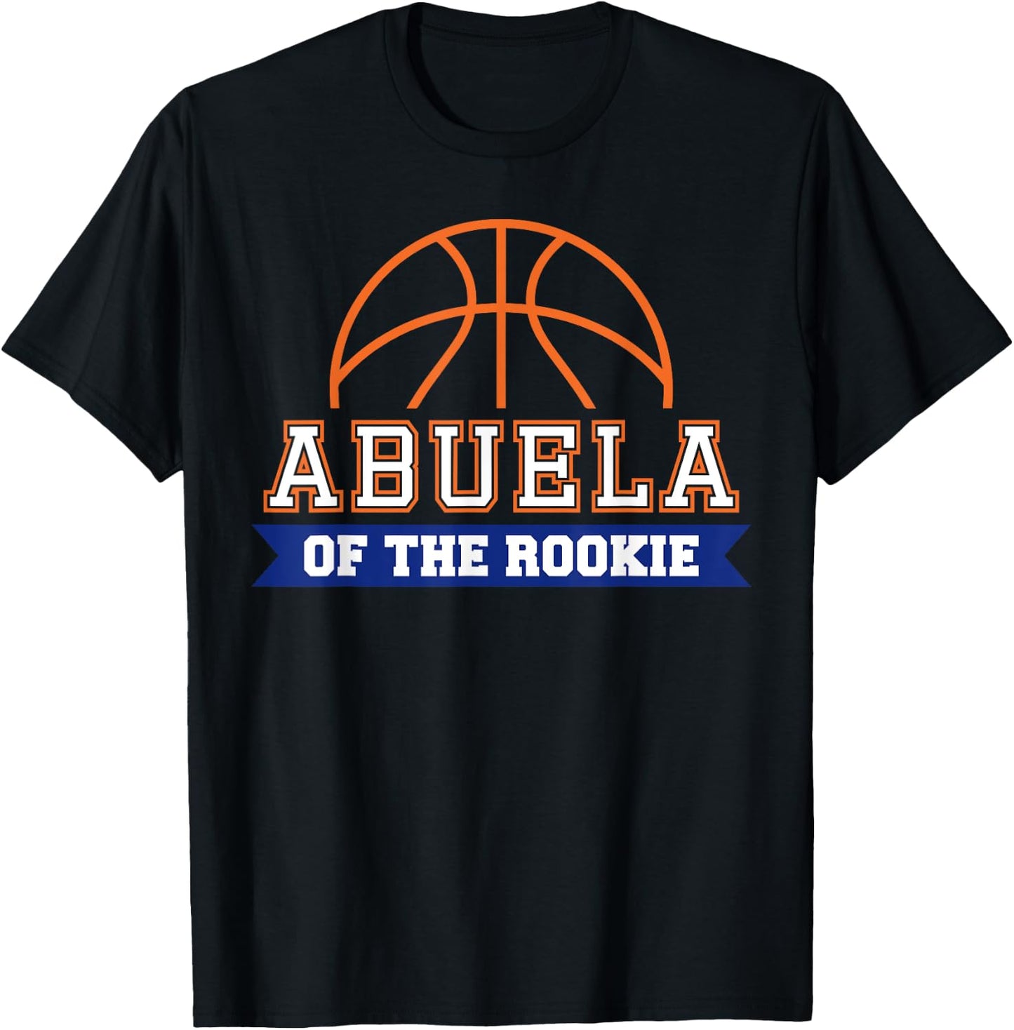 Abuela of Rookie 1st Birthday Basketball Theme Matching T-Shirt - T-Shirt | Black
