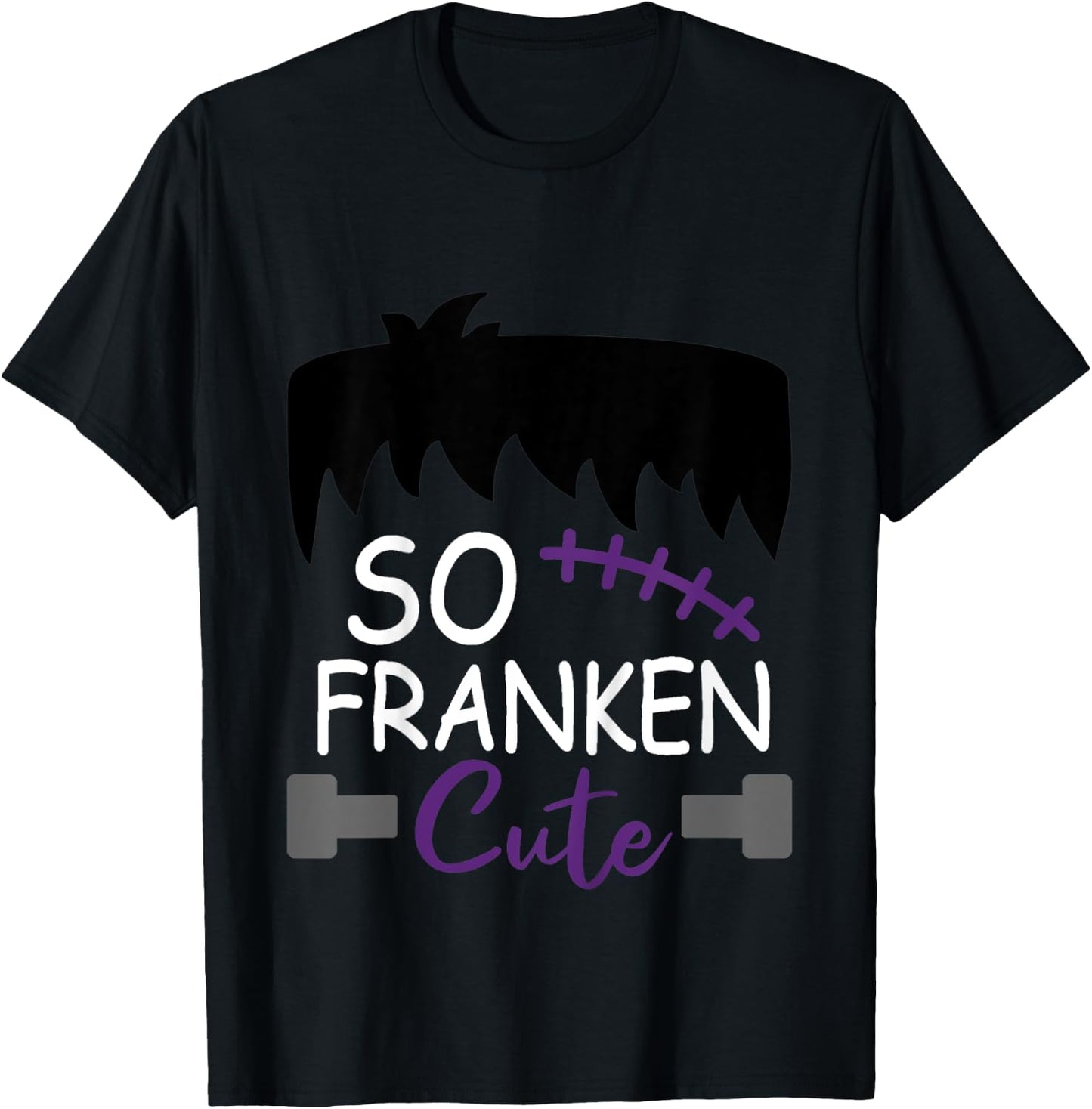 Kids So Franken Cute Toddler Boy Halloween Costume Scary Funny T-Shirt - T-Shirt | Black