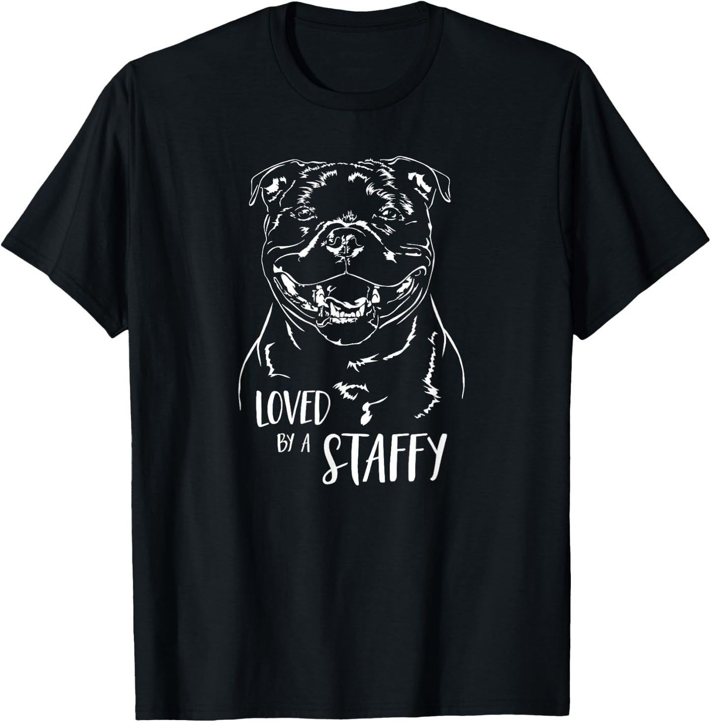 Staffordshire Bull Terrier loved by a staffy dog saying Women T-Shirt - T-Shirt | Black