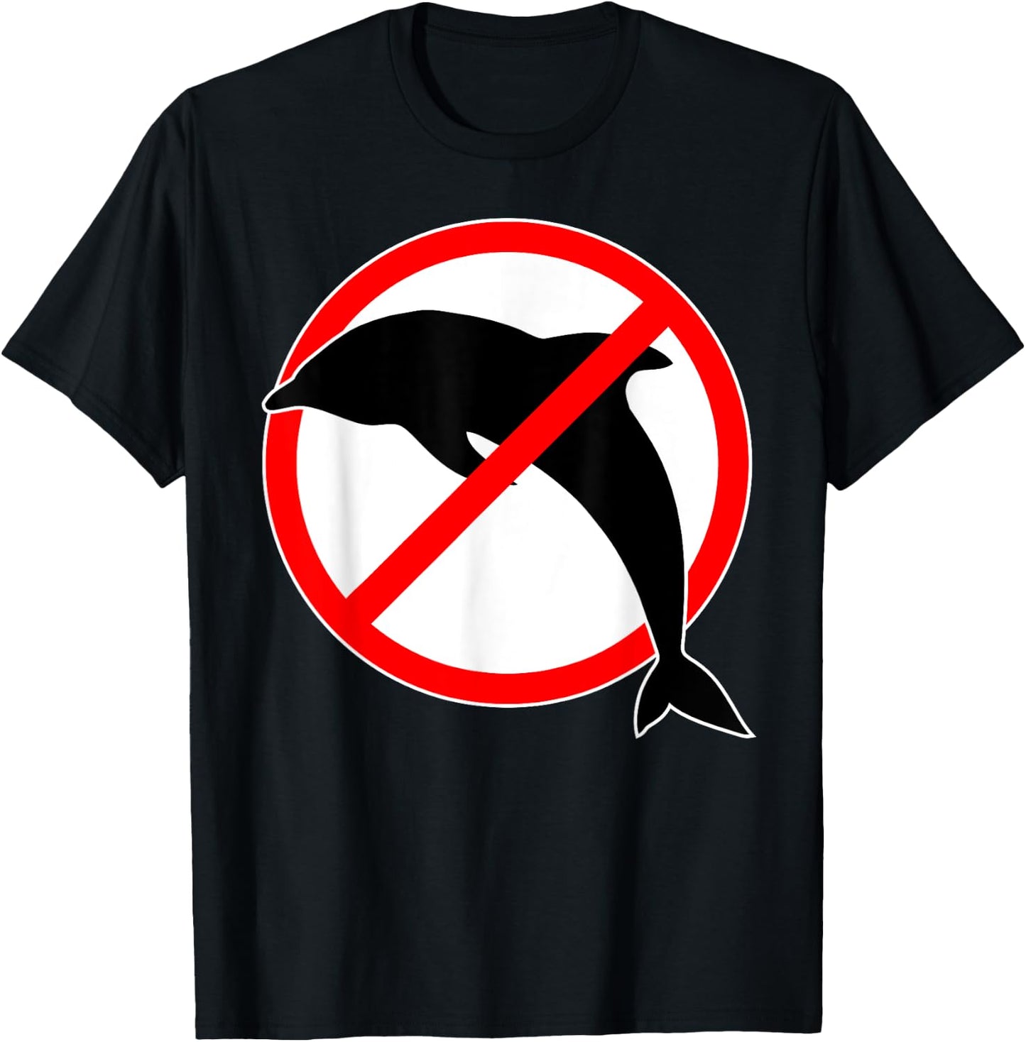 Dolphins prohibited - a dolphin is not allowed T-Shirt - T-Shirt | Black