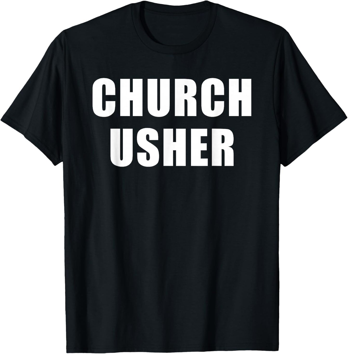 Church Usher - Christian Faith Staff & Volunteer Uniform T-Shirt - T-Shirt | Black
