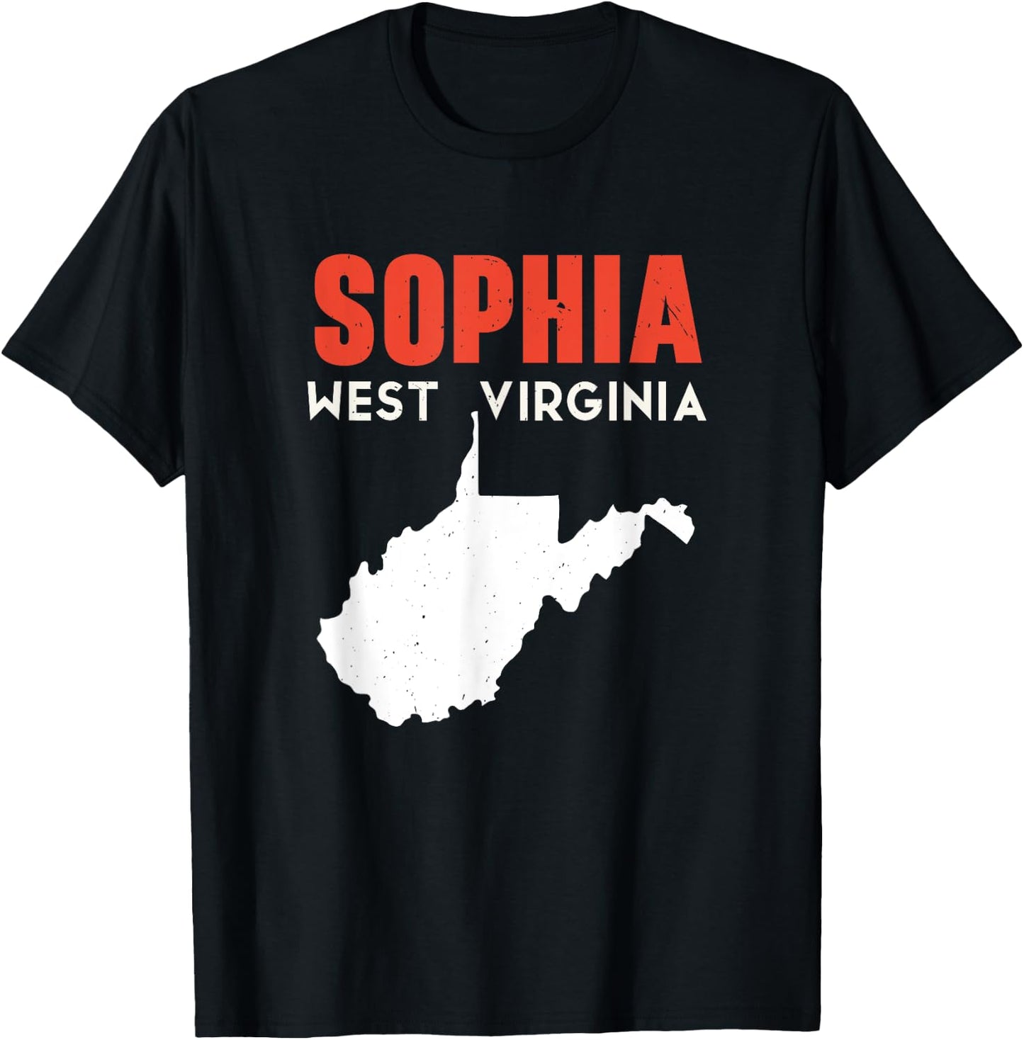 Sophia West Virginia USA State America Travel T-Shirt - T-Shirt | Black