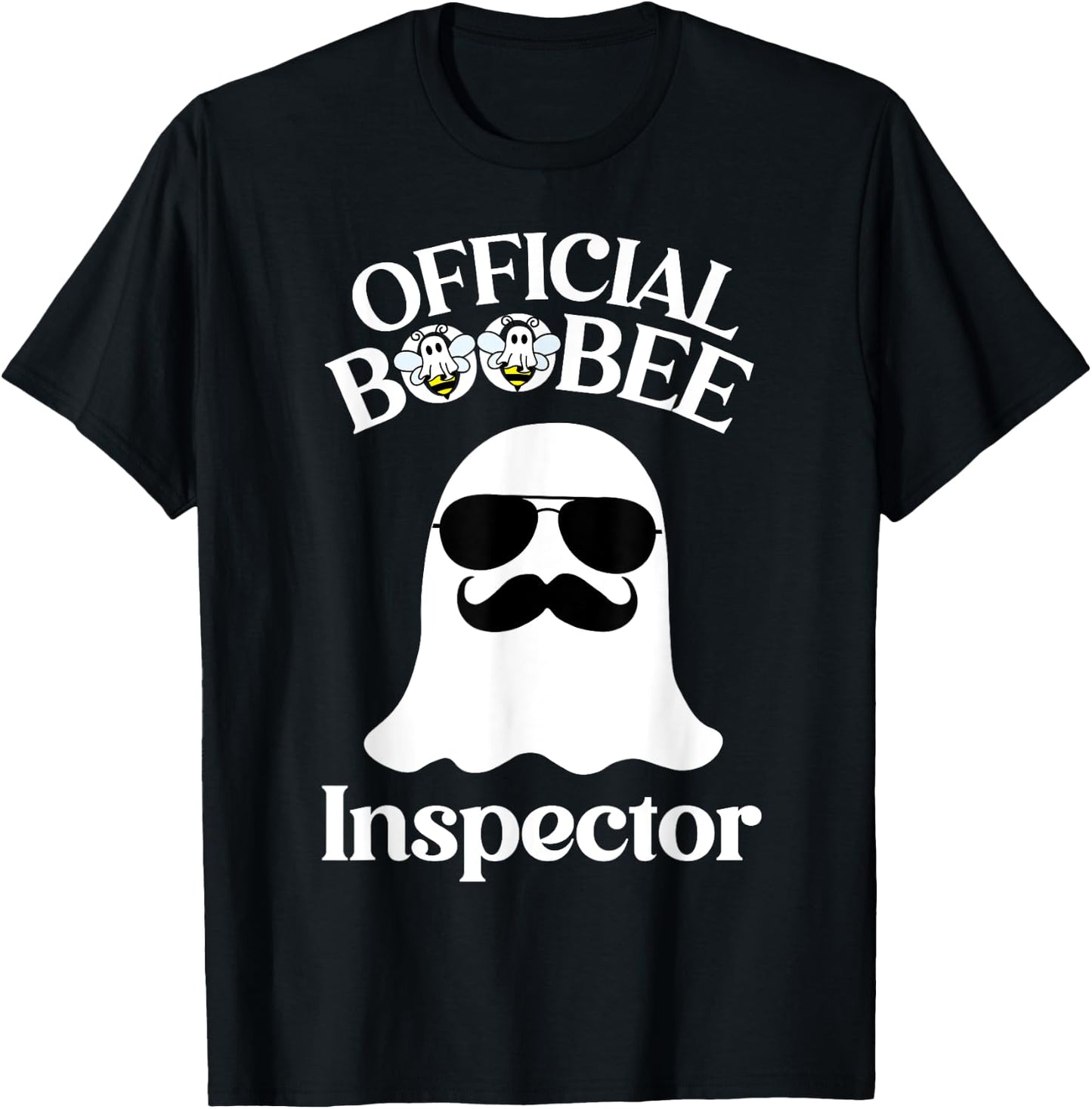 Boo-Bee Inspector Lazy DIY Halloween Costume Funny Ghost T-Shirt - T-Shirt | Black