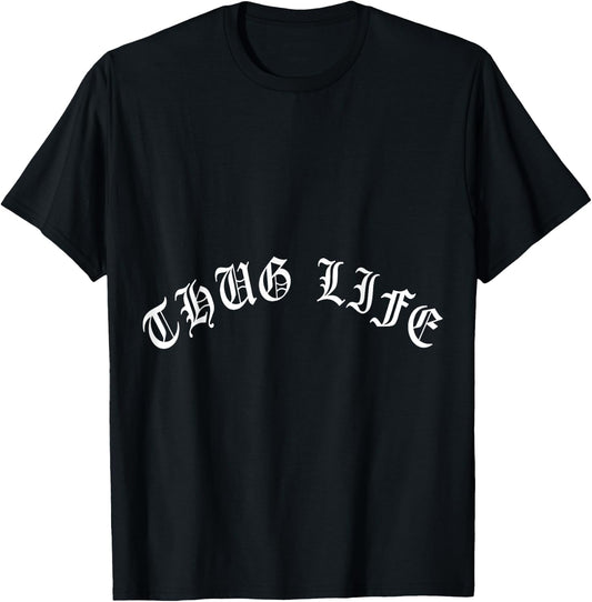 The Five and Dime 510 Oakland Thug-Life - Women's Black Short Sleeve Classic Fit - Rap-Music Themed - Size Small T-Shirt - T-Shirt | Black