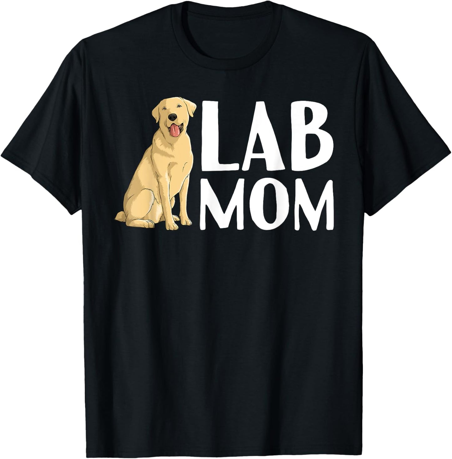 Cute Labrador Art Mom Labrador Retriever Lab Dog T-Shirt - T-Shirt | Black