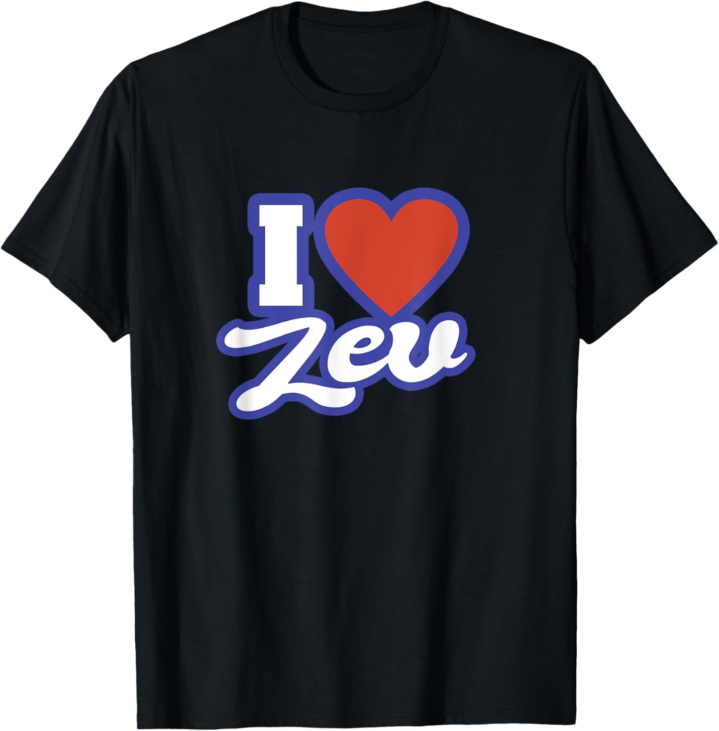 I Love Zev T-Shirt - T-Shirt | Black