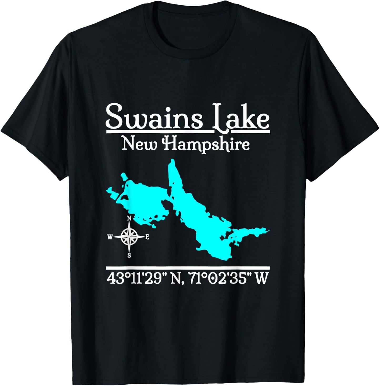 Swains Lake, New Hampshire T-Shirt - T-Shirt | Black