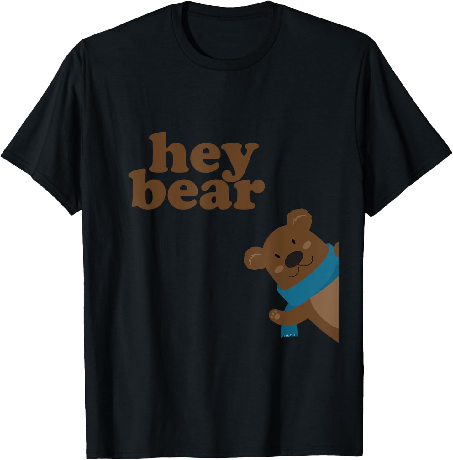 Hey! Bear Funny T-Shirt - T-Shirt | Black