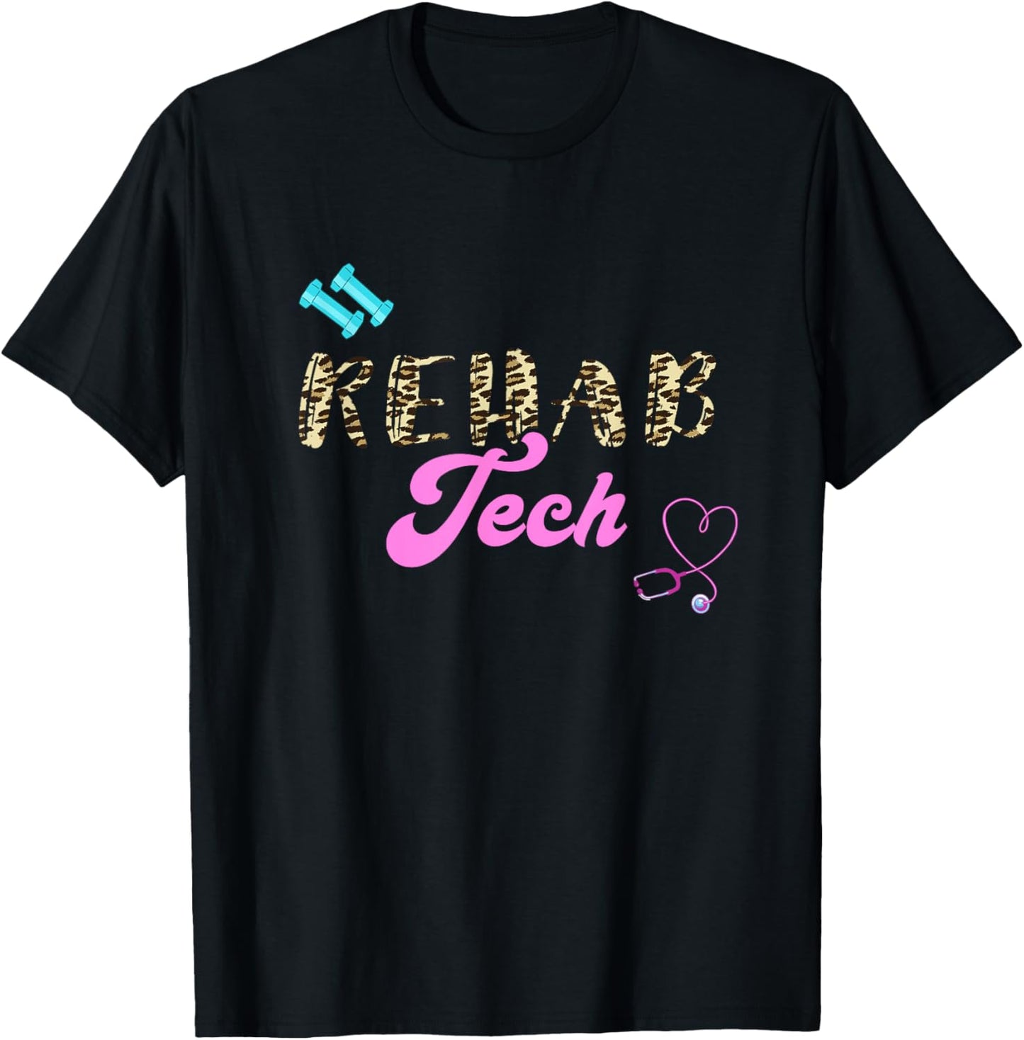 Rehab Tech Physical Therapy Rehabilitation Technician Work T-Shirt - T-Shirt | Black