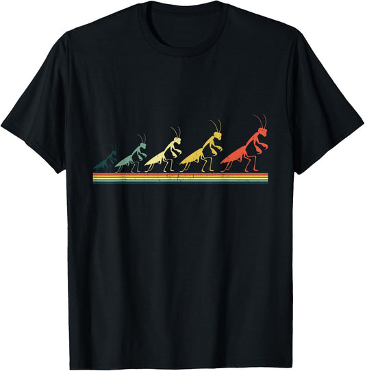 Praying Mantis Insects Bug Love Praying Mantis Retro T-Shirt - T-Shirt | Black
