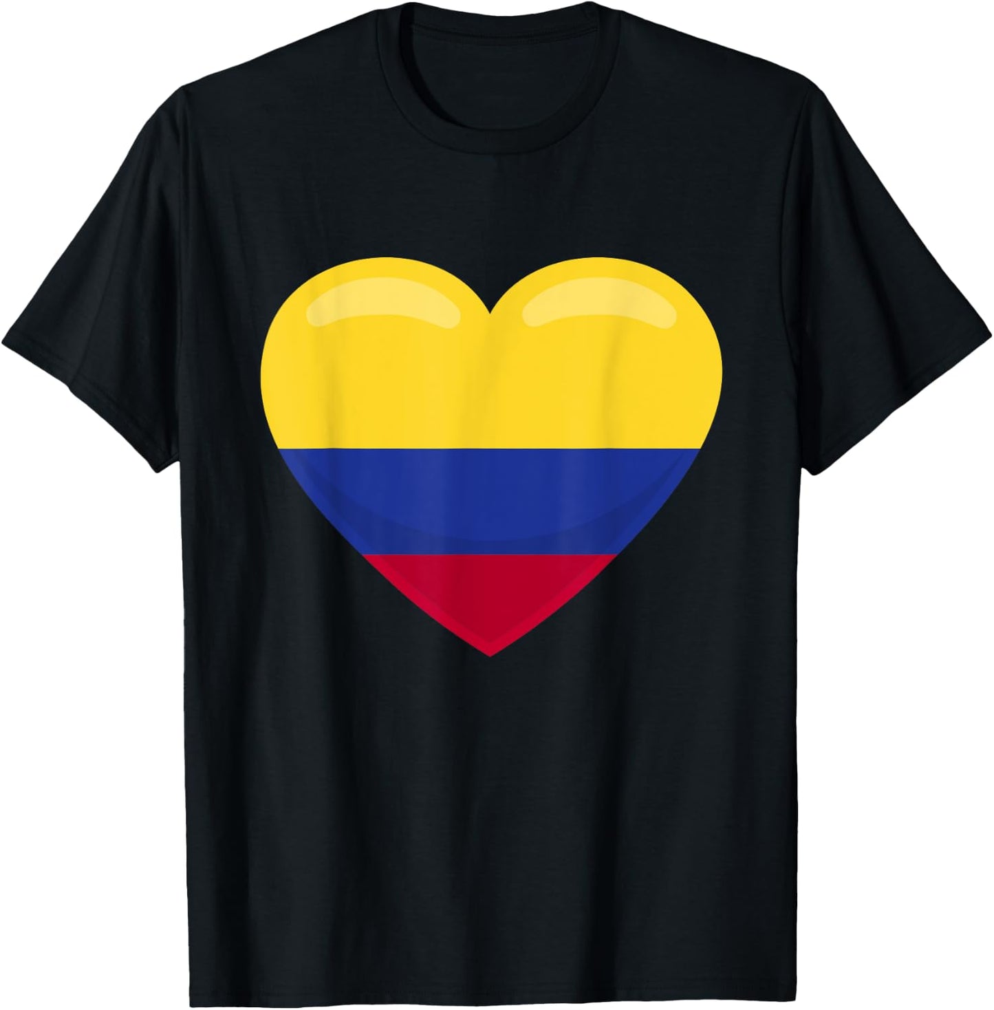 Love for Columbia - Flag Heart T-Shirt - T-Shirt | Black