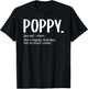 Poppy Fathers Day idea Regular Grandpa Poppy T-Shirt - T-Shirt | Black