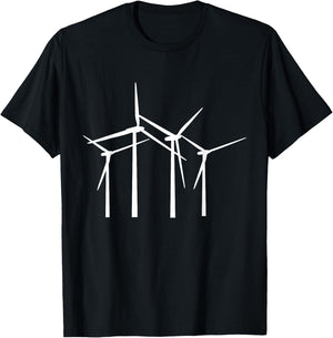 Wind Turbine Wind Energy Wind Turbine T-Shirt - T-Shirt | Black