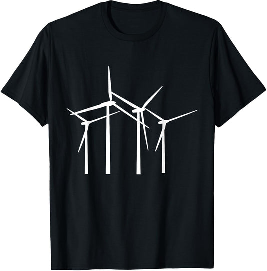 Wind Turbine Wind Energy Wind Turbine T-Shirt - T-Shirt | Black