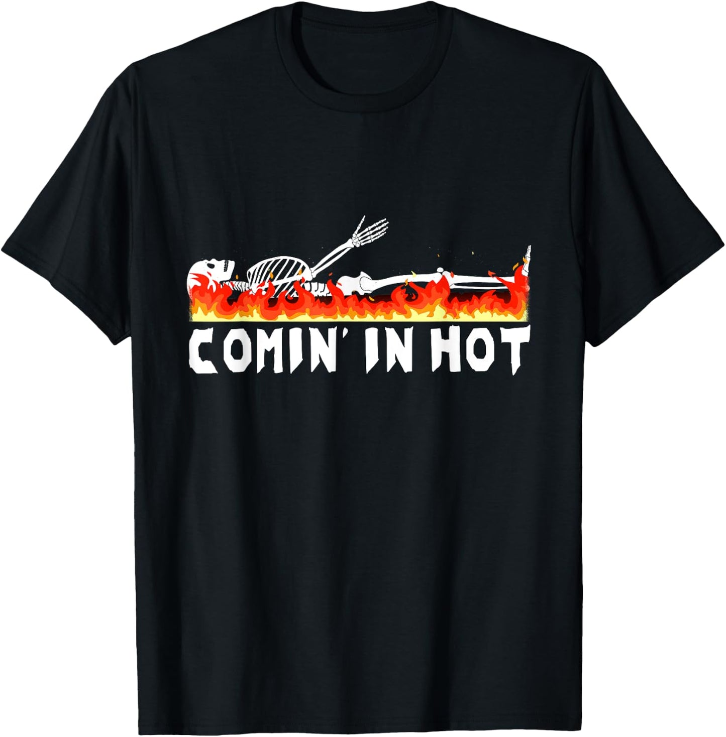 Funeral Director Comin' In Hot Crematory Mortician Cremation T-Shirt - T-Shirt | Black