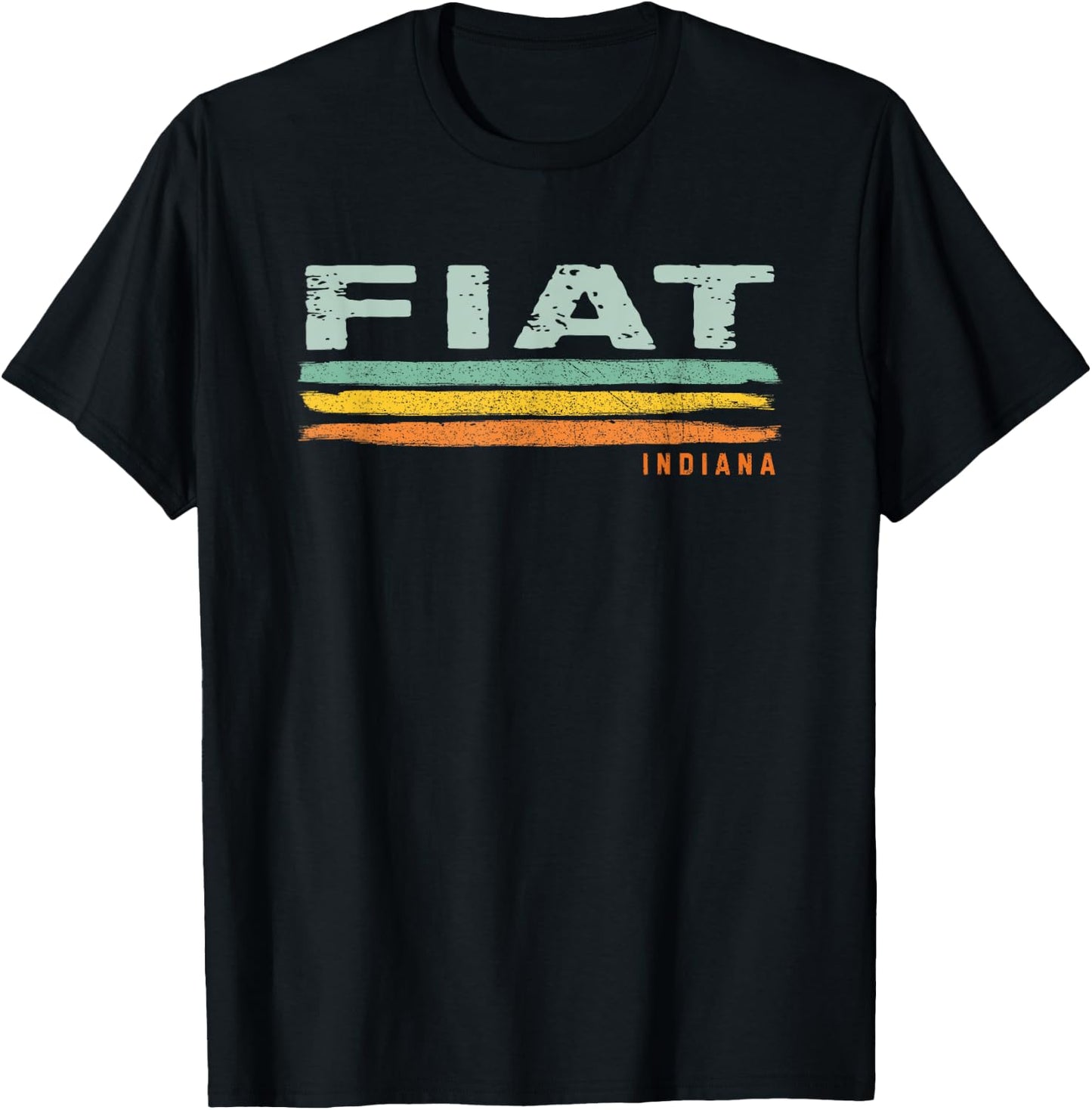 Vintage Stripes Fiat IN T-Shirt - T-Shirt | Black