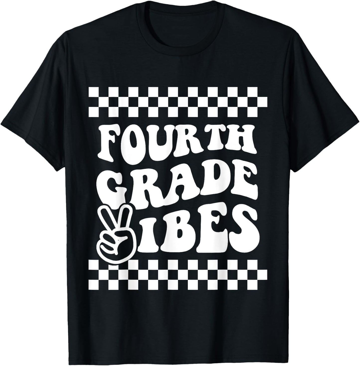First Day of Fourth Grade Vibes Girls Back to School Boys T-Shirt - T-Shirt | Black