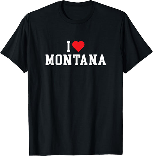 Montana - I Love Montana - MT - Throwback Design - Classic T-Shirt - T-Shirt | Black