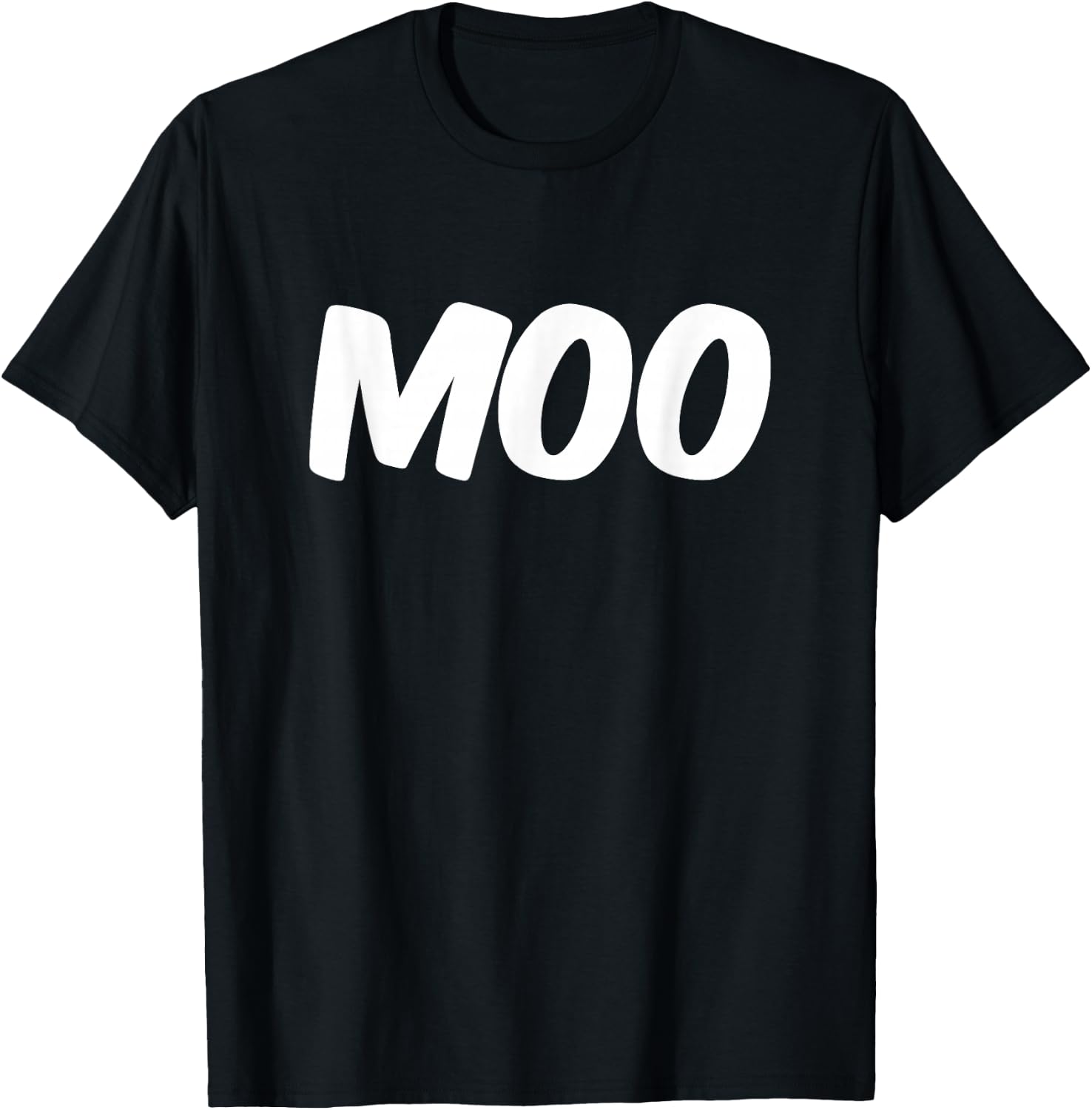 Moo A Text That Says Moo Costume T-Shirt - T-Shirt | Black