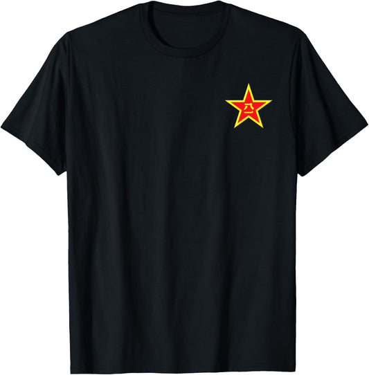 China Pla People's Liberation Army Star Emblem Armed Forces T-Shirt - T-Shirt | Black