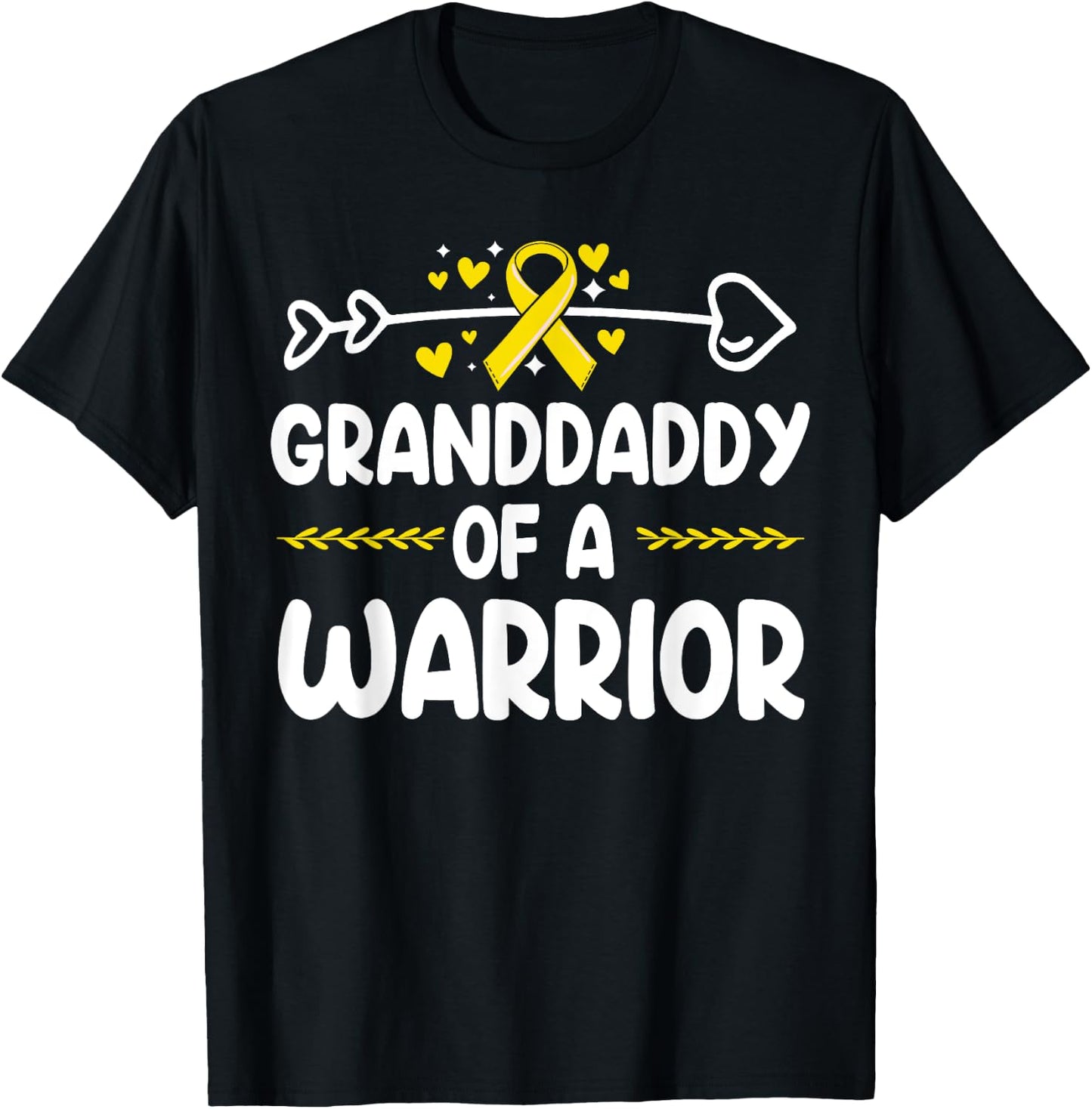 Granddaddy of a Warrior Shirts Bone Cancer Awareness T-Shirt - T-Shirt | Black