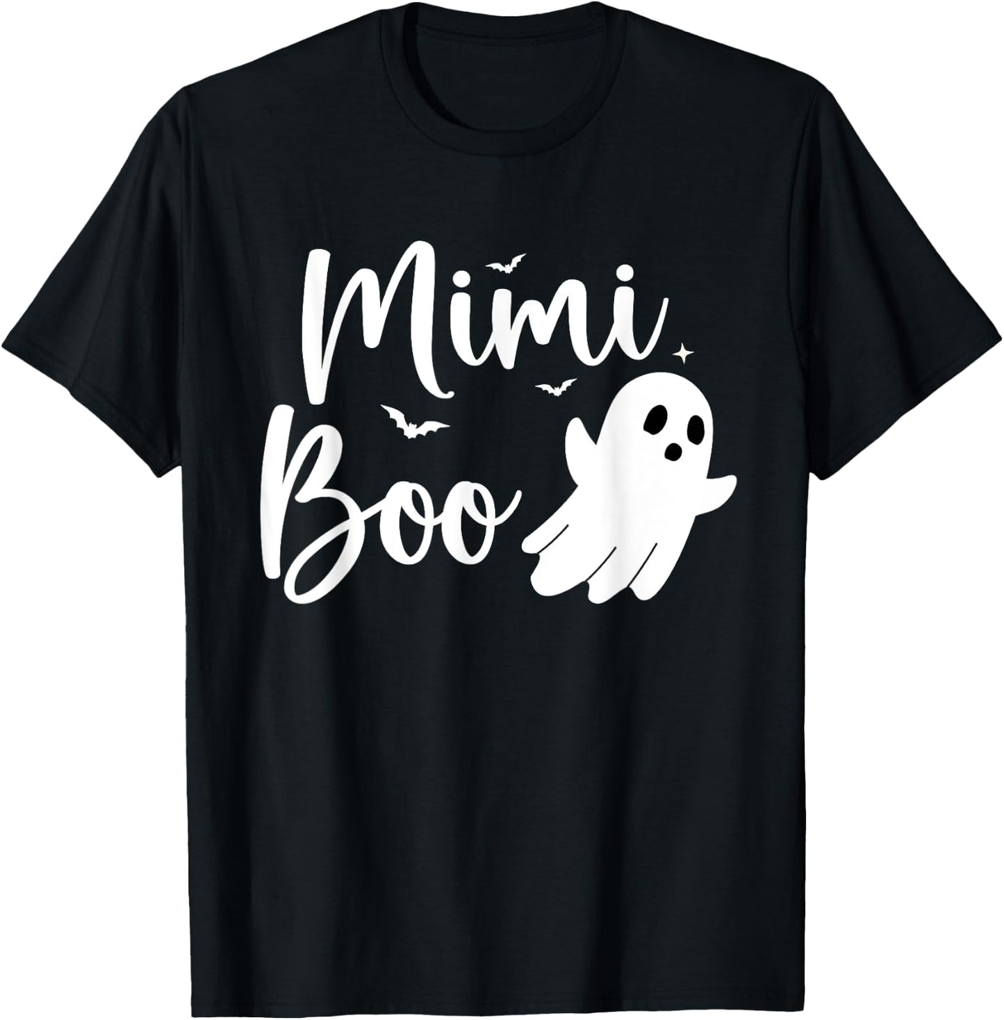 Mimi Boo Halloween Family Matching Ghost Grandma T-Shirt - T-Shirt | Black