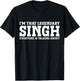 Singh Surname Funny Team Family Last Name Singh T-Shirt - T-Shirt | Black