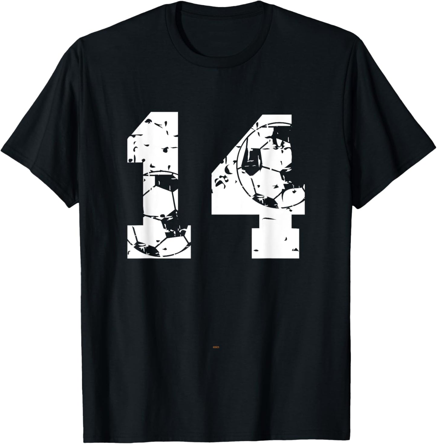 Soccer 14th Birthday 14 Years Old Ball Number Kid Boy T-Shirt - T-Shirt | Black